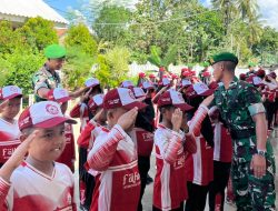 Belajar Disiplin dari Markas TNI, Siswa FIES Sumenep Antusias Ikut Latihan Baris dan Kenali Ketahanan Pangan